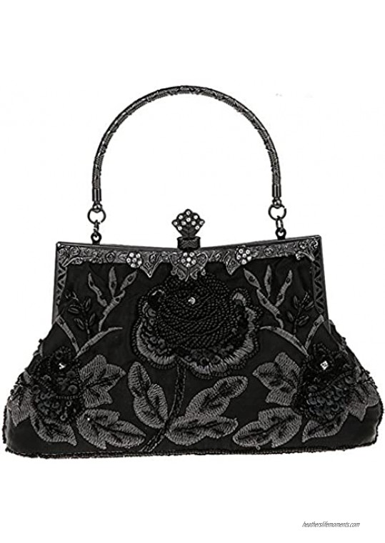 Belsen Women's Vintage Beaded Sequin Evening Handbags