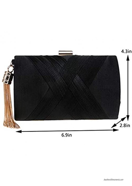 CUCTACBCT Satin Round Clutch Purses for Women Evening Bags Wedding Party Purse Bridal Night Out Handbags