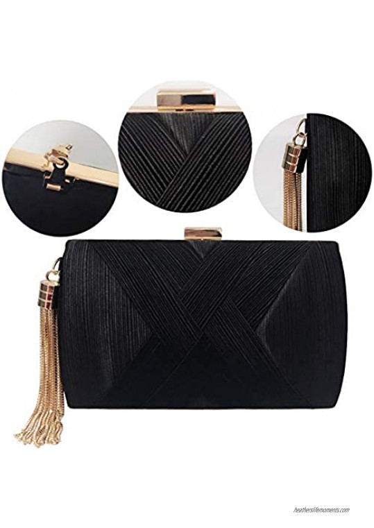 CUCTACBCT Satin Round Clutch Purses for Women Evening Bags Wedding Party Purse Bridal Night Out Handbags
