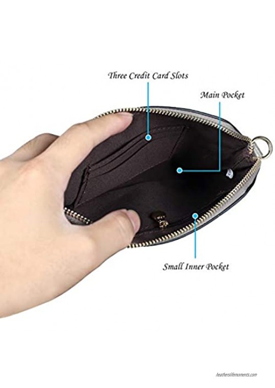 Diter Womens Leather Wristlet Zipper Clutch Wallet Crossbody Bag Purse