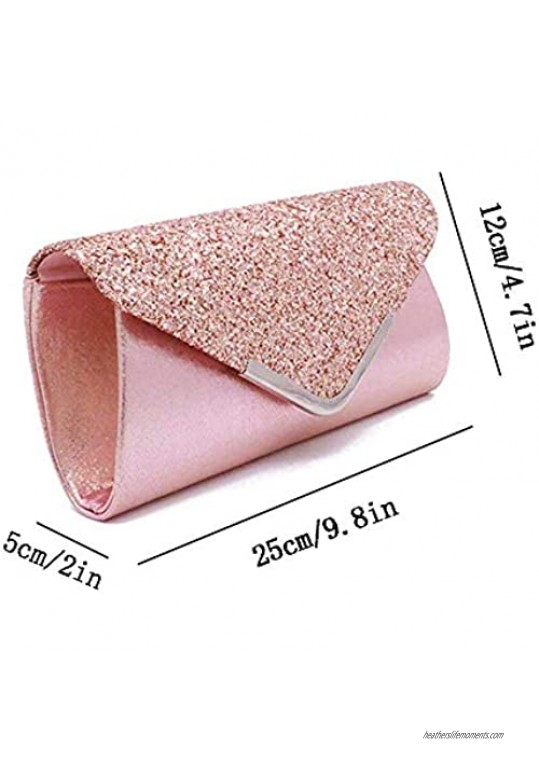 KALAIEN Envelope Clutch Purses for Women Glitter Evening Bag Handbags For Wedding and Party