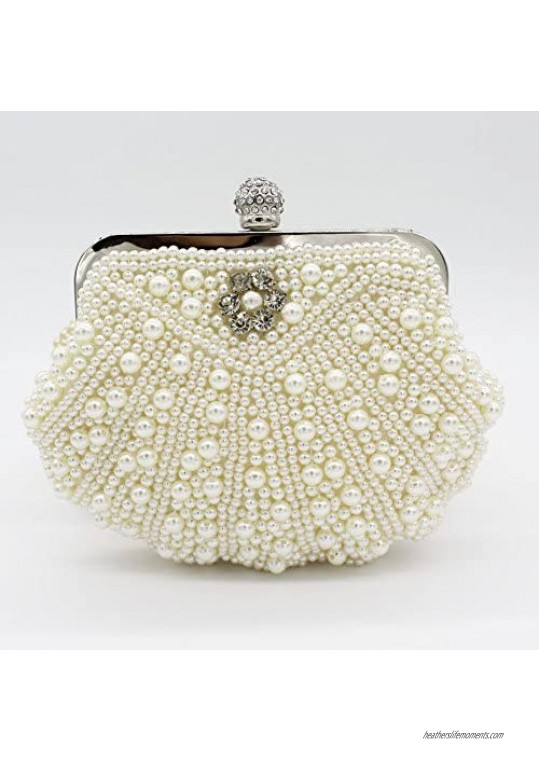 Kingluck Clutches With Pearls For Wedding/Special Occasion (More Colors)