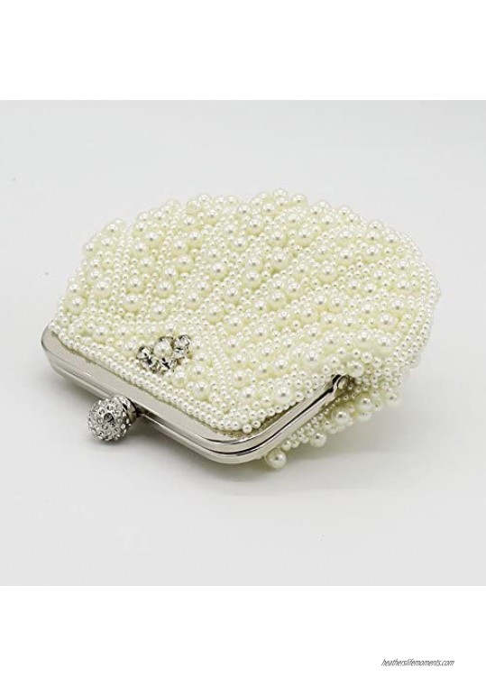 Kingluck Clutches With Pearls For Wedding/Special Occasion (More Colors)