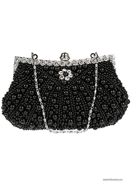 Kingluck Satin with Pearl and Diamond Wedding/Special Occasion Evening Handbags/Clutch