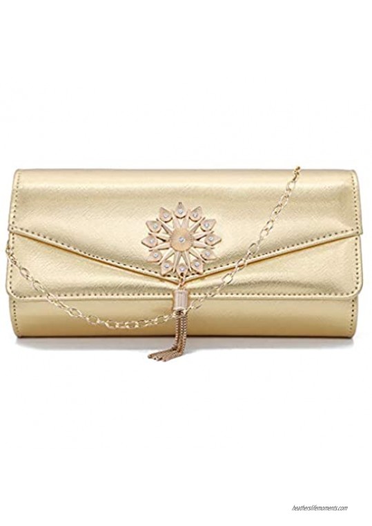 Naimo Women's Soft PU Leather Clutch Bag Purse Evening Bag Elegant Party Bag
