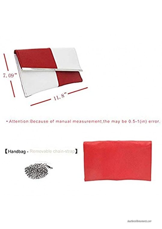 P&R Women's Stitching Envelope Fashion Evening Clutch Bag Party Prom Wedding Purse - Best Gife For Women