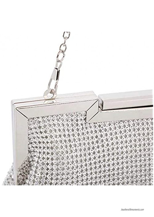 Selighting Rhinestones Crystal Clutch Evening Bags for Women Formal Wedding Clutch Purse Prom Cocktail Party Handbags