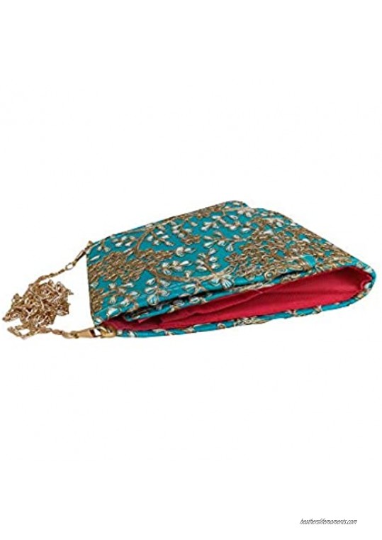 Small Floral embroidered vintage Cell Phone Purse and evening bag clutch Classic Wedding Party Shoulder Bag for women