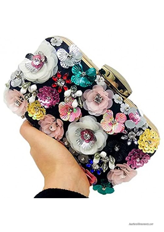 Vintage Women Flower Clutch Purse Evening Bags and Clutches Bridal Wedding Party Handbags