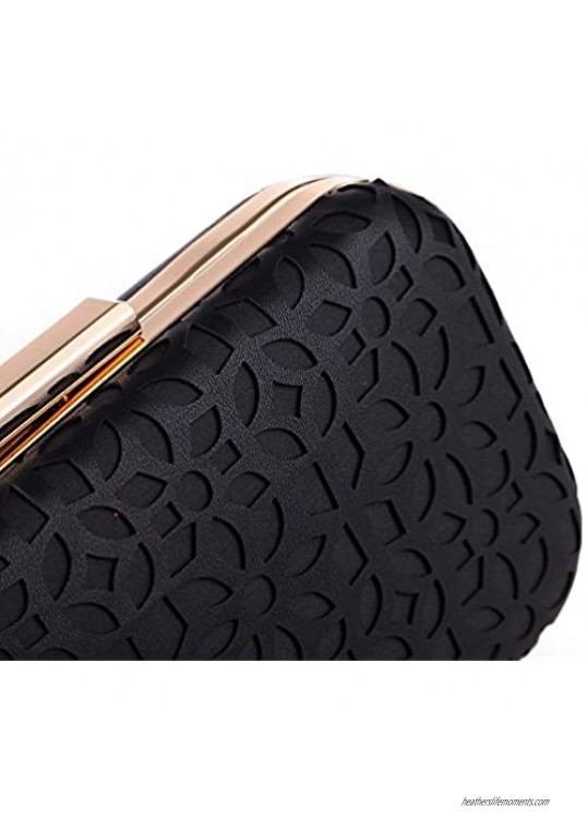 Womens PU Leather Evening Clutch Grab Bag Formal Occasion Wedding Party Wallet