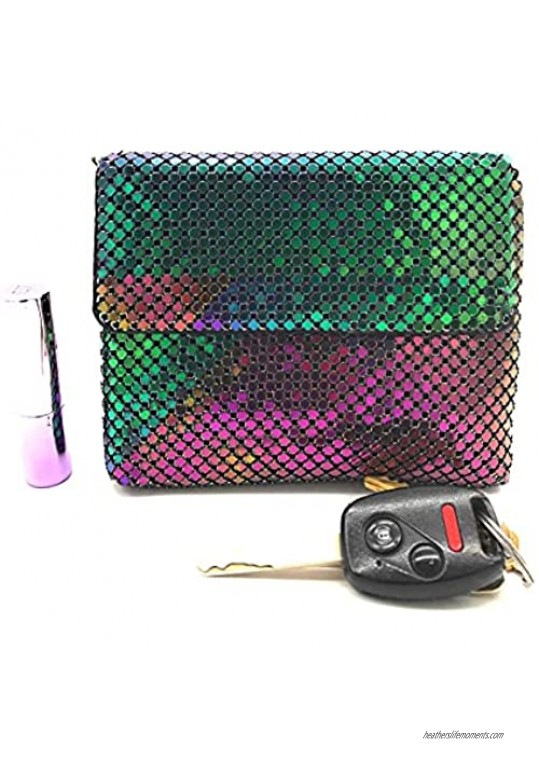 X-Small Women clutch metal mesh evening purse bag for Cocktail Party Prom Wedding Banquet