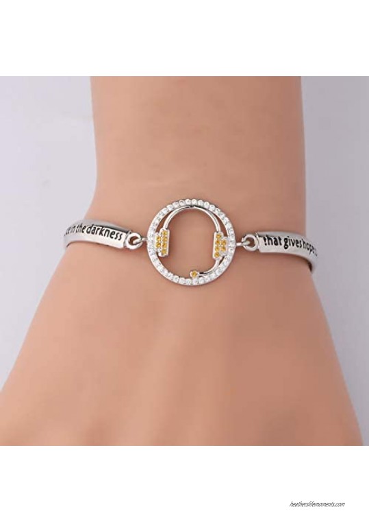 AKTAP 911 Dispatchern Charm Bangle Emergency Operator Jewelry Always Remember It's Your Voice in The Darkness That Gives Hope Thank You Gift for Her