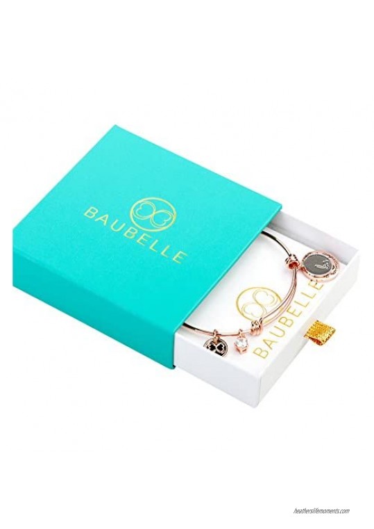 Baubelle Expandable Inspirational Stackable Charm Bracelet “Be Thankful Brave Happy True Compassionate Strong