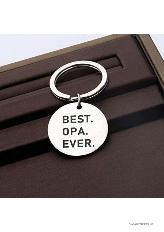 CENWA Best Opa Ever Keychain for Grandpa Birthday Father's Day for Grandfather Opa Gift