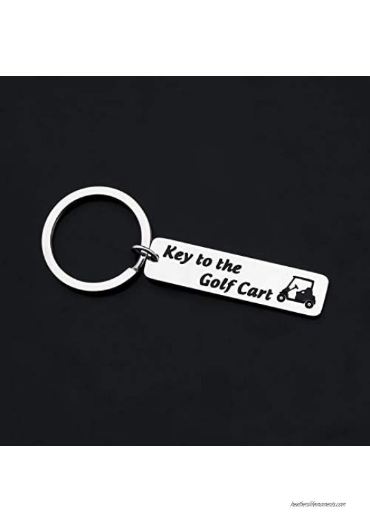 CENWA Golf Keychain Golf Cart Keychain Golf Cart Charm Golfer Gift Key to The Golf Cart Keychain