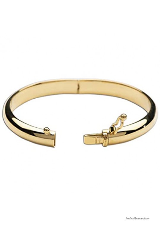 Children's and Adult's 14K Gold-Plated or Sterling Silver Classic Baby Bangle Bracelet