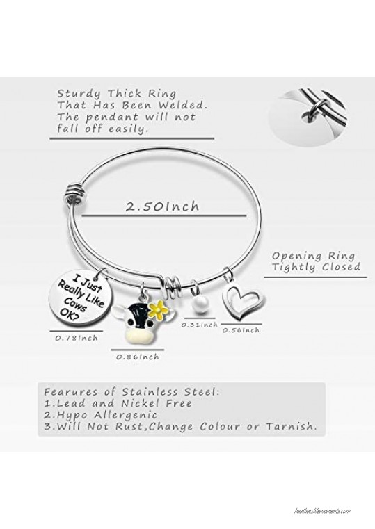 Cow Bracelet Cow Jewerly I Just Really Like Cows Bracelet Cow Lover Gifts for Women