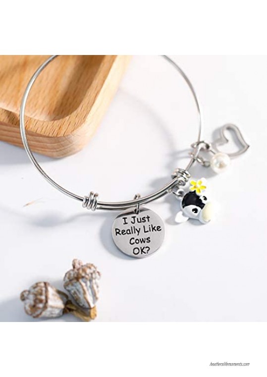 Cow Bracelet Cow Jewerly I Just Really Like Cows Bracelet Cow Lover Gifts for Women