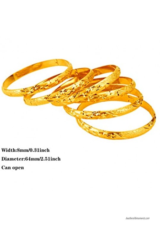 LAVI 18k Gold Plated Stackable Bangle Stainless Steel Open Cuff Bracelets for Women Jewelry 2.6