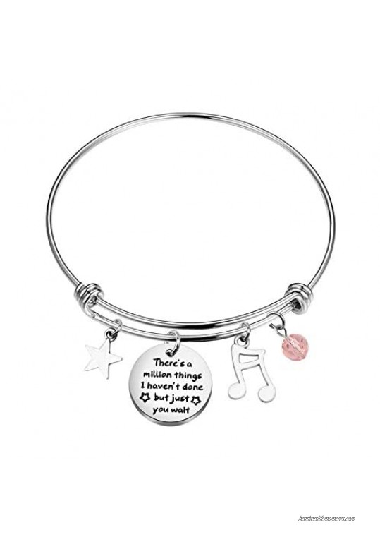 PLITI Broadway Musical Gift There's A Million Things I Haven't Done But Just You Wait Bracelet