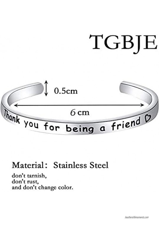 TGBJE TV Shows Inspired Gift Thank You for Being a Friend Bracelet Friendship Jewelry Best Friend Gift