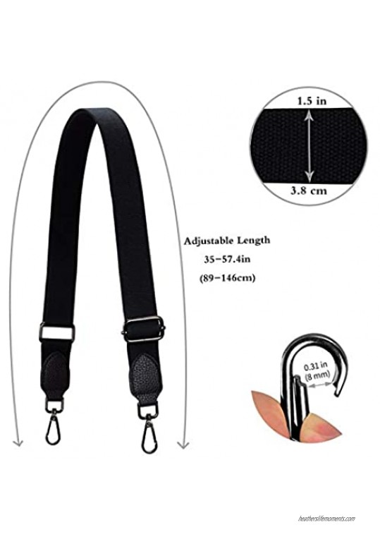 Allzedream Purse Straps Replacement Crossbody Bags Handbag Wide Canvas Leather Adjustable