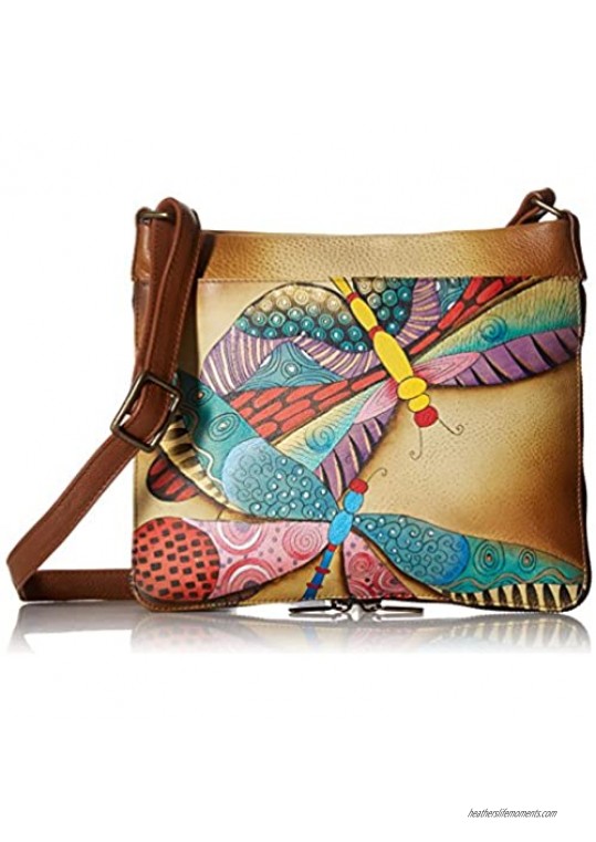 Anna by Anuschka Women's Leather Expandable Cross Body