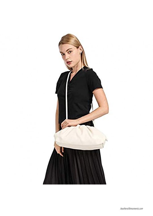 Cloud Crossbody Bags for Women Fashion Clutch Shoulder Purse with Simple Dumpling Shape and Ruched Detail