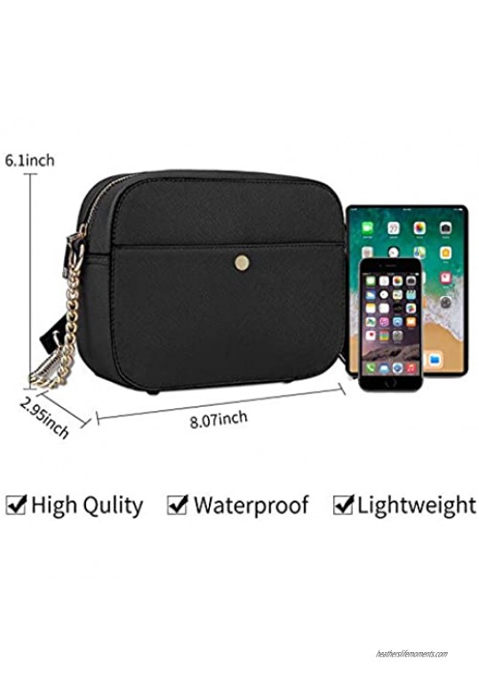 Crossbody Bags for Women Leather Shoulder Bag Lightweight Small Waterproof Purses and Handbags with Double Tassel