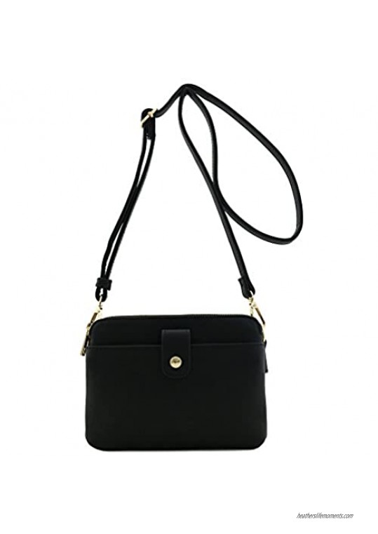 Double Compartment Small Crossbody Bag
