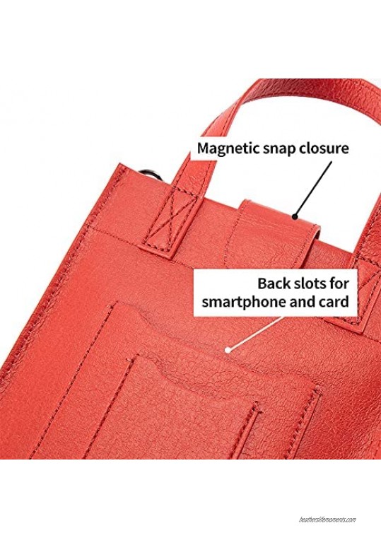 Harlie K 21 S/S SAMI Vegan Paper Leather Small Crossbody Bag Crulety-Free Mini Handbag with Detachable Straps