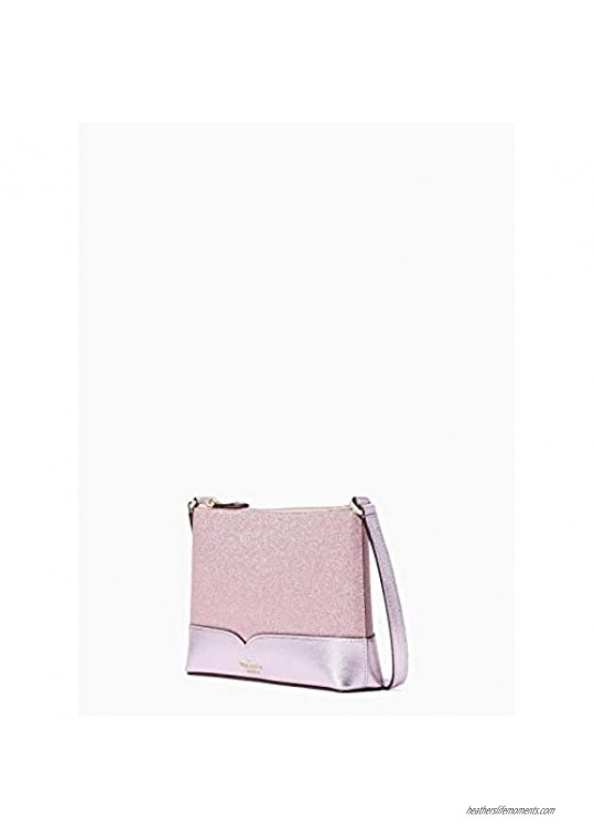 Kate Spade New York Lola Glitter Zip Top Crossbody Bag Rose Pink Small