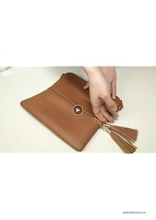 Small Crossbody Bags for Women Cute Satchel Handbags and Vegan Leather Shoulder Bags with Tassels for Travel Lightweight