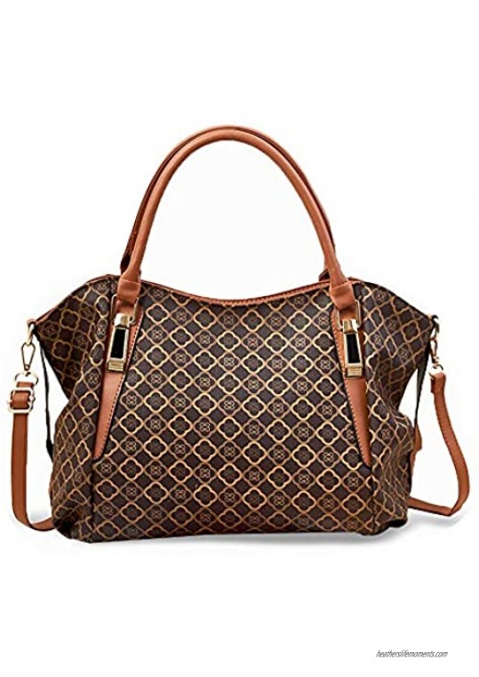 ELDA Hobo Bags for Women Crossgrain Leather Purses and handbags Large Top Handle Satchel Shoulder Tote Purse