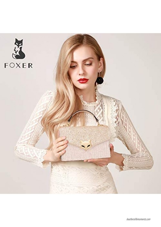 FOXER Women Leather Crossbody Bag Handbag Small Shoulder Bag for Laides