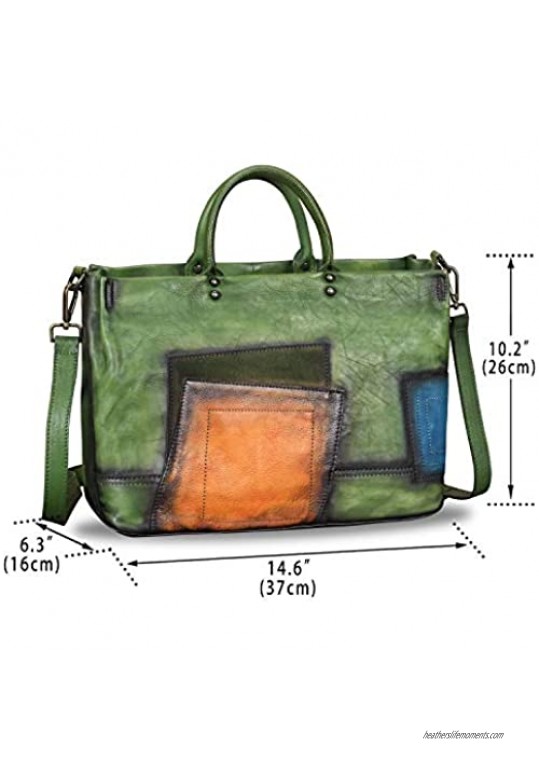 Genuine Leather Handbag for Women Vintage Handmade Top Handle Bag Crossbody Satchel Purse