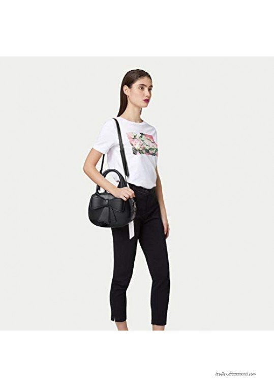 Girls Bowknot Handbag Purse Cute Leather Mini Shoulder Bag for Women Top-handle Totes Satchel