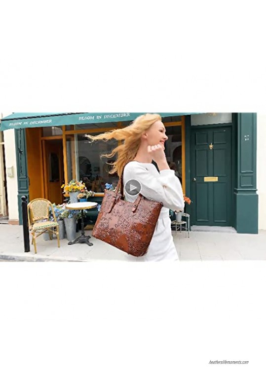 Handbags for Women Tote Fashion Bag Top Handle Satchel Embossed Handbag Faux Leather Tassel Shoulder purse set 3pcs 812
