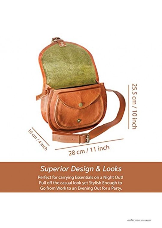 Leather Prime Handmade Shoulder Cross Body Satchel Bag Vintage Style Ladies Tote Travelling Purse with Adjustable Strap