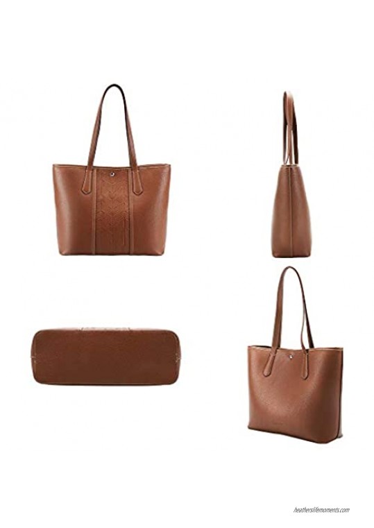 Lekesky Leather Women Purses and Handbags Shoulder Tote Bag for Women Medium