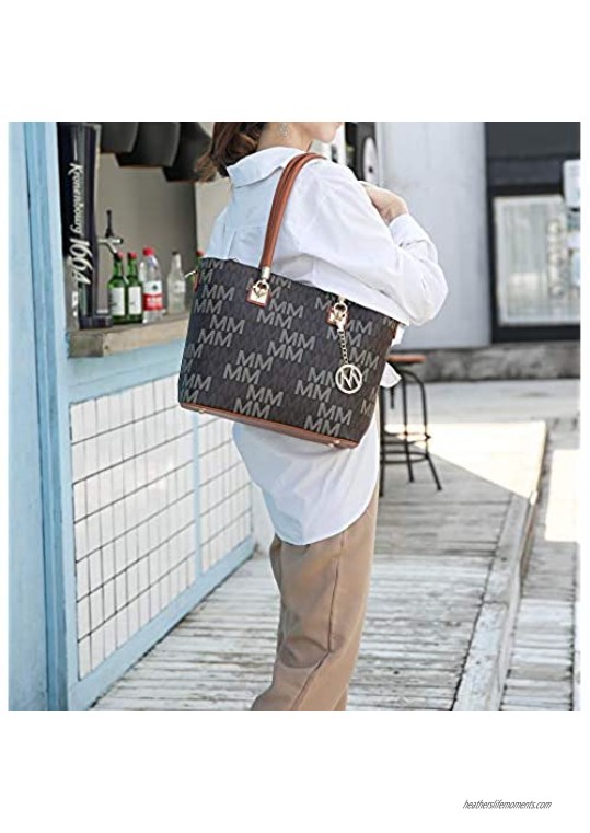 Mia K Collection Crossbody Shoulder Handbag for Women PU Leather Pocketbook Top-Handle Purse Tote-Satchel Bag