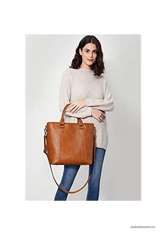Newshows Women Satchel Purses and Handbags Large Top Handle Work Shoulder Bag Faux Leather