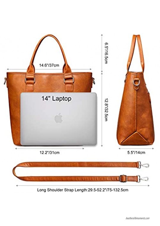 Newshows Women Satchel Purses and Handbags Large Top Handle Work Shoulder Bag Faux Leather