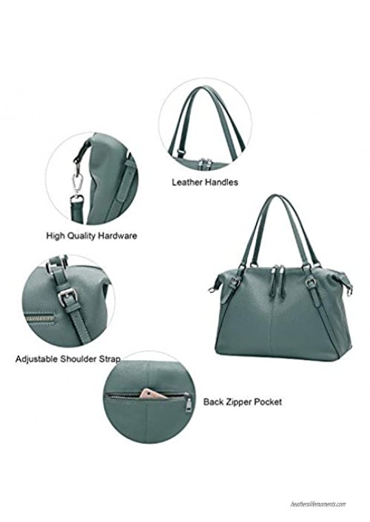 OVER EARTH Soft Leather Handbags For Women Top Handle Satchel Bag Casual Shoulder Crossbody Purse