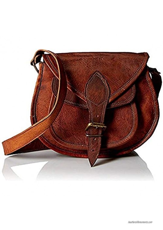 PRASTARA Genuine Leather Handmade Satchel Messenger Unisex Shoulder Office bag for men & women daily use.