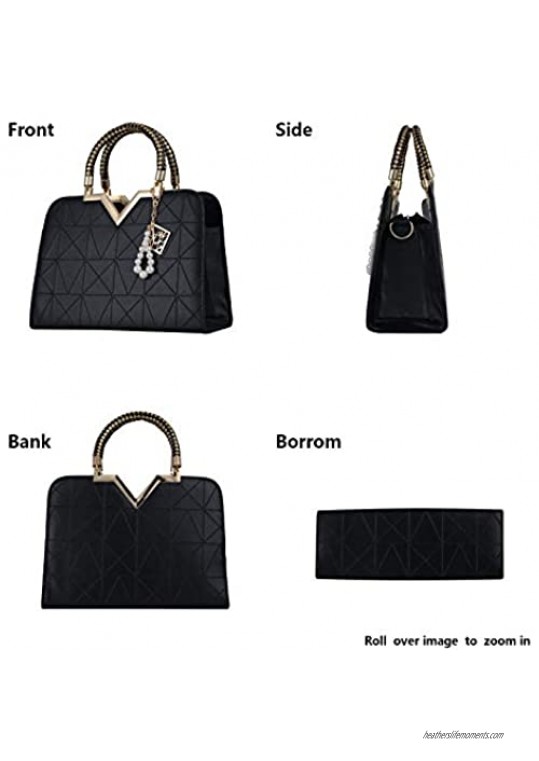 Women Purses and Handbags Ladies Fashion PU Leather Top Handle Crossbody Satchel Shoulder Totes Top Bags