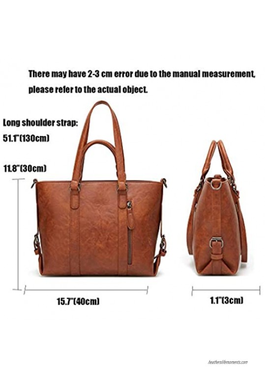 Women Tote Shoulder Bag Vintage Top Handle Bag Satchel Purse and Handbag-Medium Size