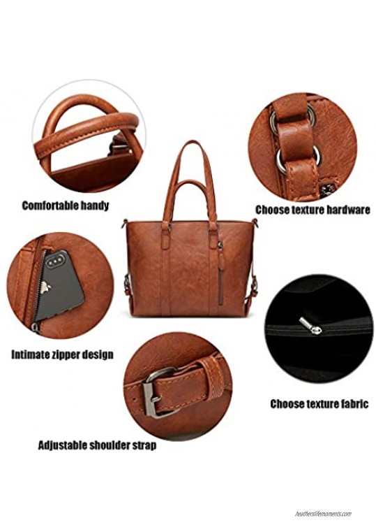 Women Tote Shoulder Bag Vintage Top Handle Bag Satchel Purse and Handbag-Medium Size
