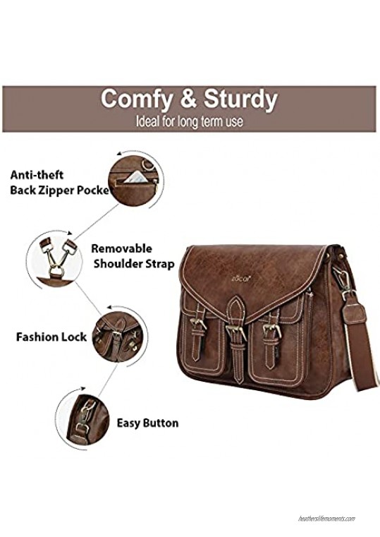 ZOCAI Women's Crossbody Purse Backpack Convertible PU Leather Design Satchel Bag