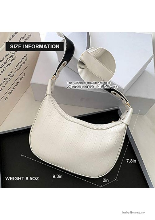 AMHDV Classic Clutch Shoulder Bags Crocodile Pattern Small Crossbody Handbag Bag with Zipper Closure